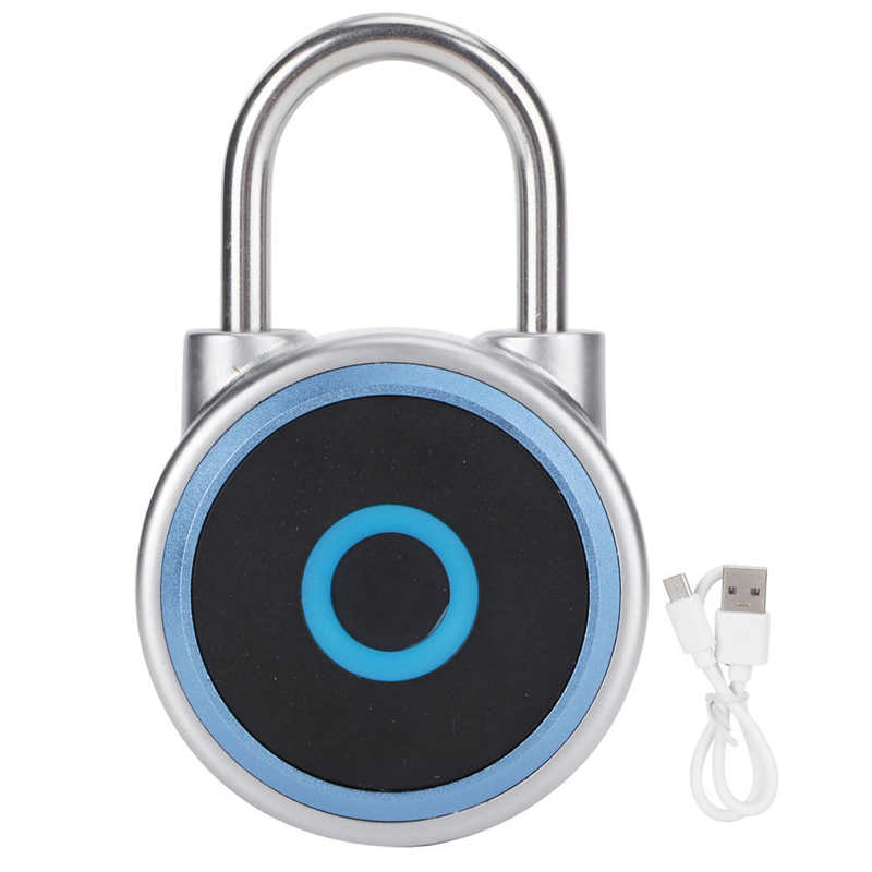 Bluetooth Fingerprint Padlock Smart Keyless Rechargeable Lithium Battery Lock 3.7V Fingerprint Lock