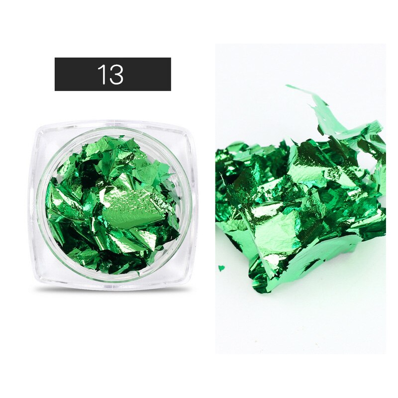 1 Box Nail Art Sticker Kleurrijke Onregelmatige Folies Papier Goud 3D Flakies Manicure Nail Art Diy Decoratie Accessoires