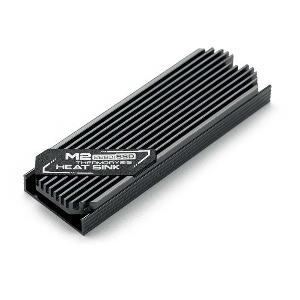 Dissipateur thermique Ultra-fin M.2 SSD M2 2280 disque dur SSD en aluminium, dissipateur thermique de refroidissement pour PCIE 2280 SSD: Dark Grey