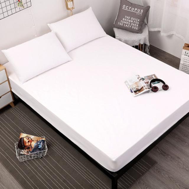 43 Beddengoed Matrashoes Matras Protector Pad Gemonteerd Stofkap Cover Vocht Beschermende Matrashoes: WHITE / 90 X 200 X 30 CM