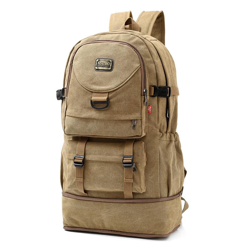 Bergbeklimmen Rugzak Travel Mannen School Rugzak Slijtvaste Rugzak Opbergtas 15.6 Inch Laptop Knapzak Mochila Hombre: Khaki