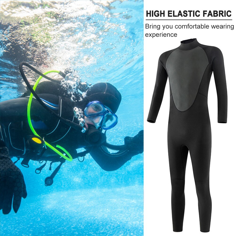 Mono completo de 3mm para hombre, traje cálido elástico para natación, surf, traje de baño de una pieza, esnórquel húmedo