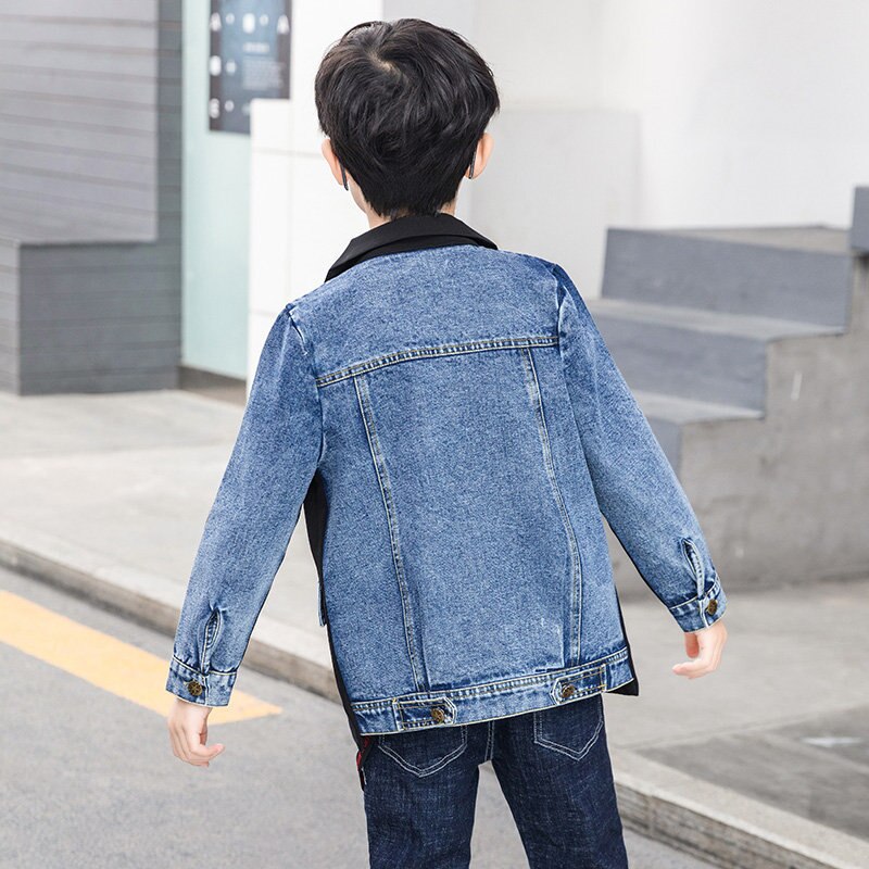 Jongen Denim Jassen Kinderen Jeans Jas Kinderen Splice Bovenkleding Kleding Lente Herfst Jongens Formele Party Casual Kleding 4 Tot 13 jaar