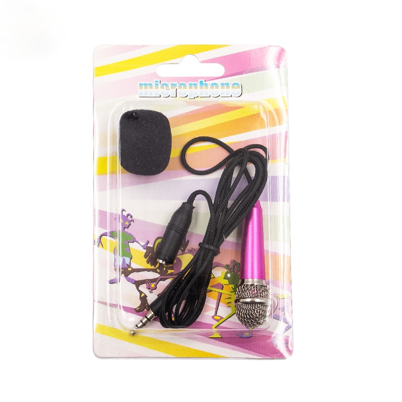 Micrófono Mini Jack de 3,5mm, micrófono de mano para ordenador, iPhone, ipad, karaoke