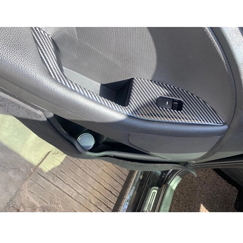 4Pcs Inner Carbon Fiber Window Switch Button Cover Trim Panel Styling Accessories for Kia K5 Optima
