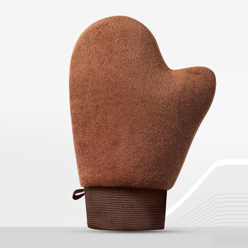 Body Lotion Glove Self-Tanning Mitt Double-Sided Prevents Sticky Hands Applicator Quick Dry Flocking Glove Makeup Applicator: army green