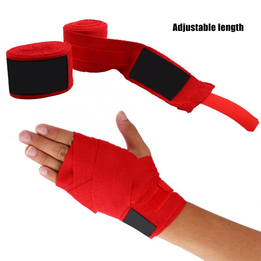 1 pair unisex wrist support boxing kickboxing muay thai hand wrap breathable fast drying cotton handwraps sports wrist band 2.5m