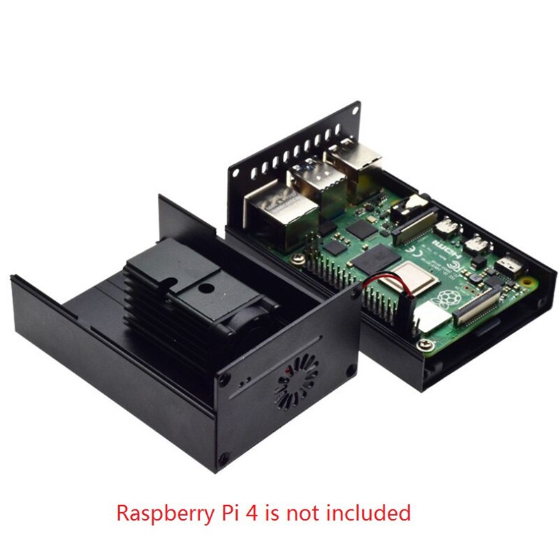 Aluminum Case Mini ICE Tower Cooling System with 25Mm Quiet Cooling Fan + Heatsink Kit for Raspberry Pi 4 Model B