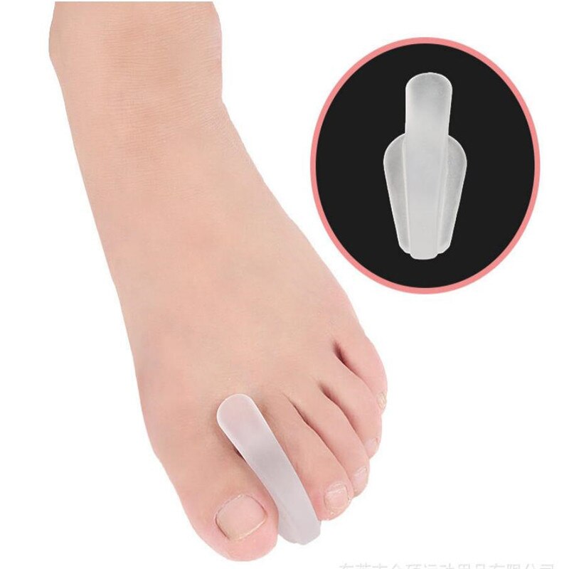 Corrector ortopédico de silicona para el pulgar, separador de dedos de los pies, herramientas para el cuidado de los pies, 2 tamaños, 1 par