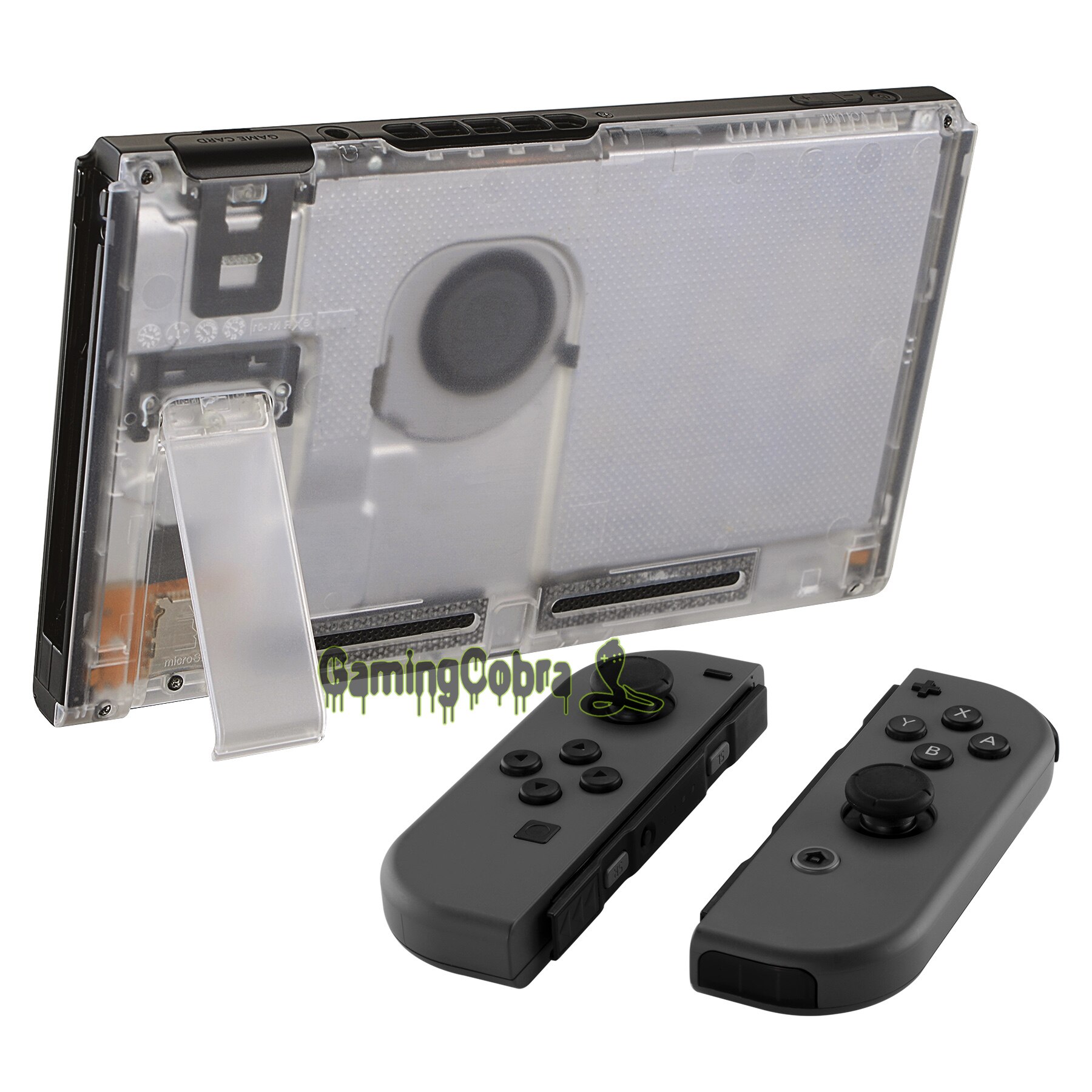 Custom Transparant Clear Console Back Plaat DIY Behuizing Shell Case voor Nintendo Switch Console met Kickstand