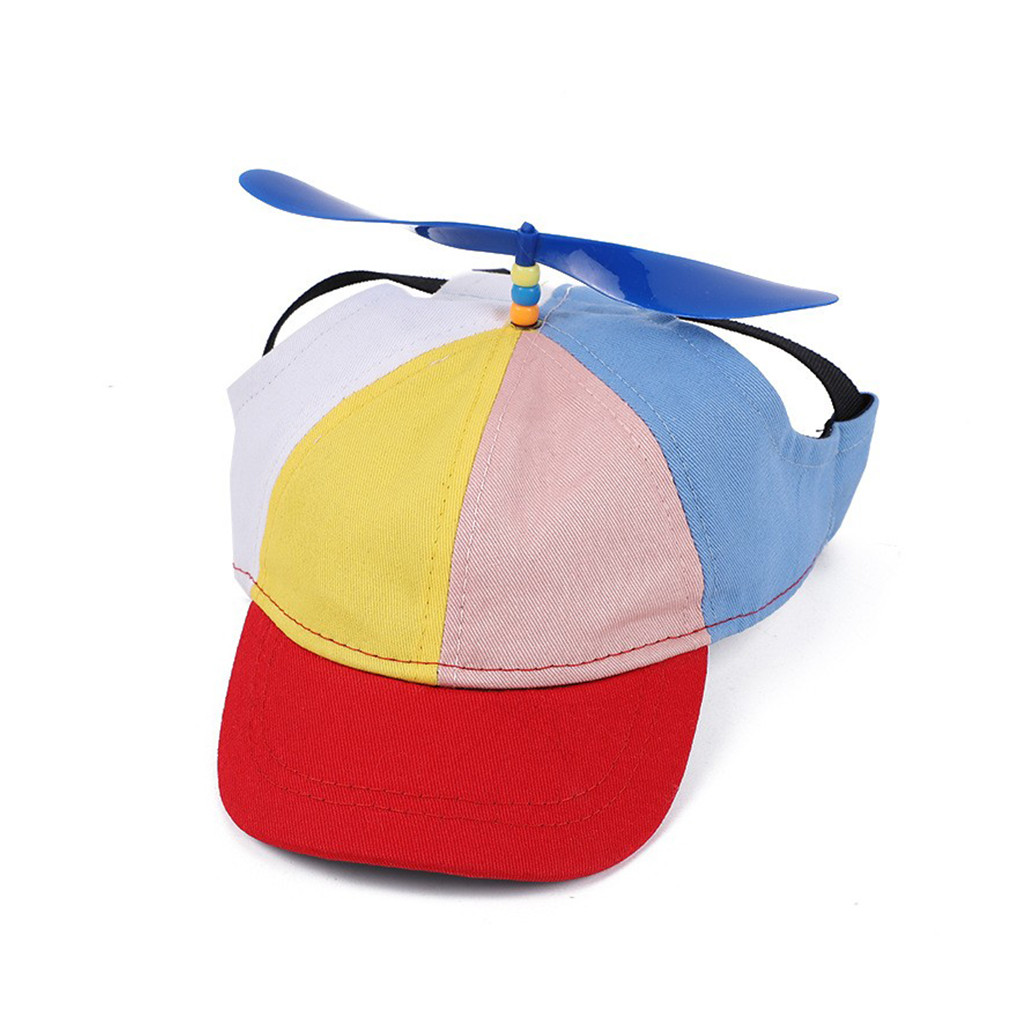 Chapeau à hélice pour animaux de compagnie, coloré, détachable, Adorable, résistant au soleil, respirant, remplacement, casquette décorative d'été pour l'extérieur, fournitures pour chiens et chats: S / WHITE