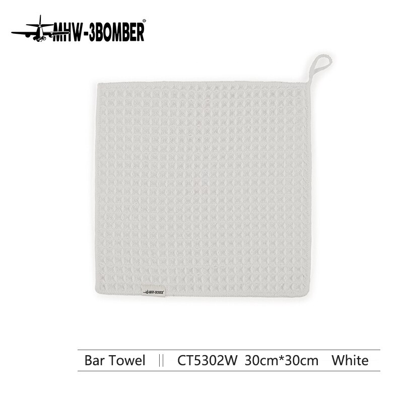 Mhw -3 bomber kaffebar håndkle rengjøringsverktøy barista tilbehør lett å rengjøre praktisk oppbevaring espresso verktøy: 30 x 30cm hvite