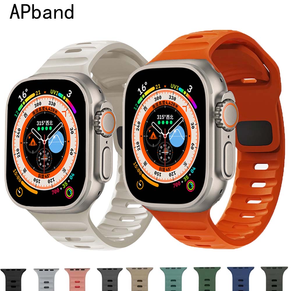 Siliconen Band Voor Apple Horlogeband 49Mm 44Mm 45Mm 40Mm 41Mm 49 Sport Correa Horlogeband Iwatch Serises 8 7 6 5 Se Ultra