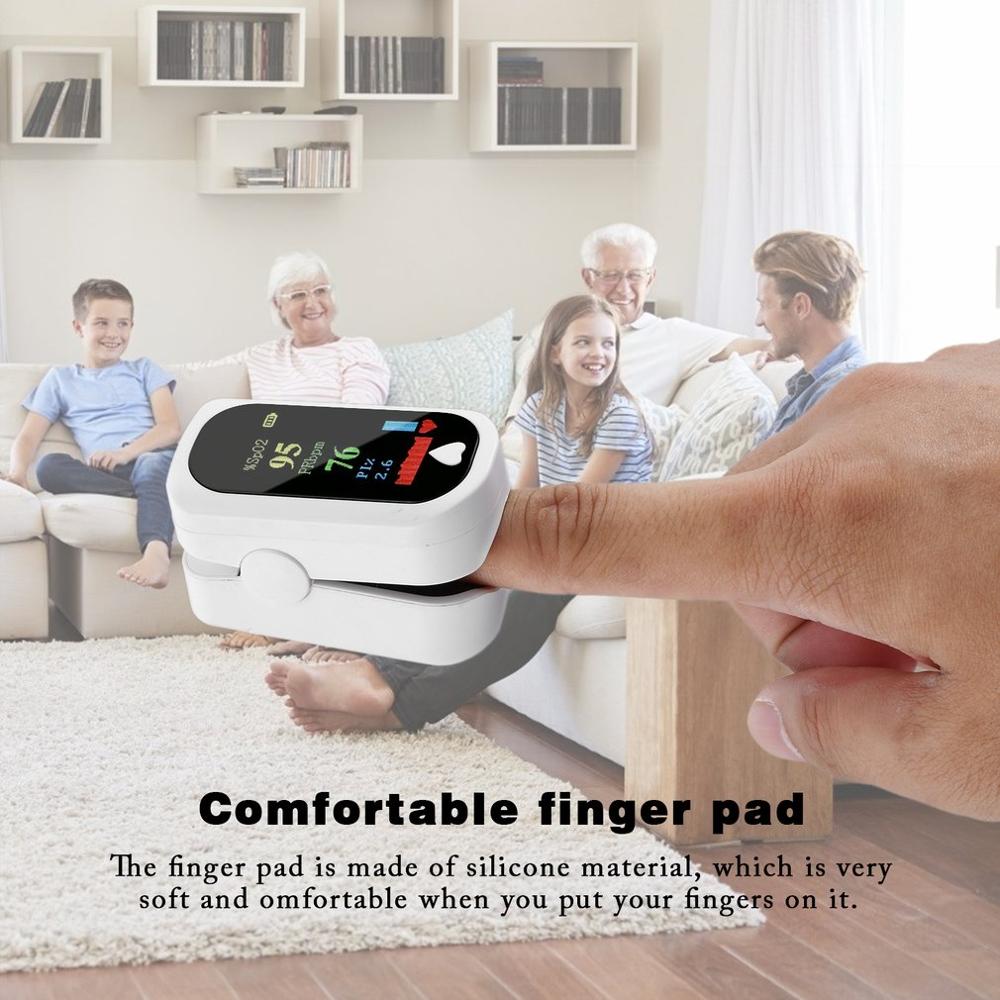Portable Finger Pulse Oximeter Pulsoximeter Digital Finger Clip Pulse Oximetry Blood Oxygen Heart Rate Monitor Oximetro