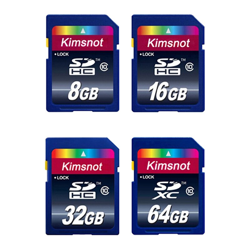 Kimsnot Sd-kaart 64GB 32GB 16GB 8GB Class 10 Geheugenkaart Flash SDHC Sdxc-kaart hoge Snelheid C10 Voor Camera DSLR