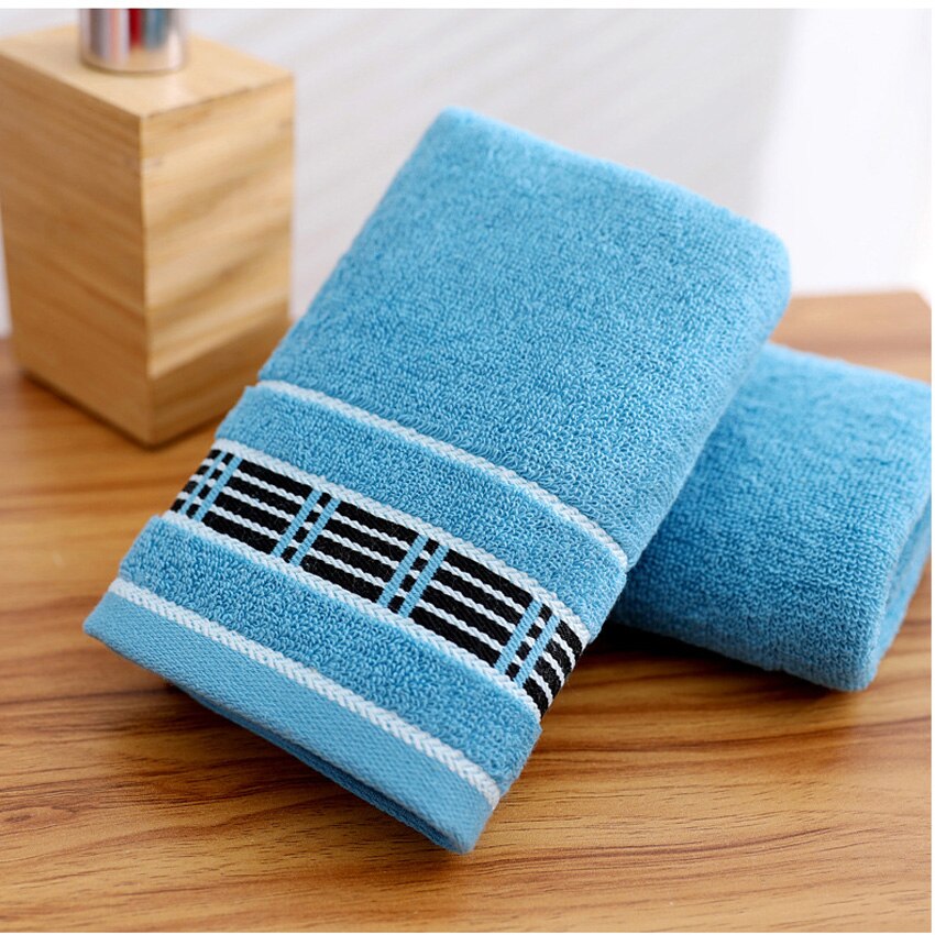 rein Baumwolle gestreift Handtuch Pro Erwachsene Vs Haushalt Bad Handtücher schnell-Trocknen Sanft waschen Gesicht Handtuch hoch Absorption Havlu: Blau