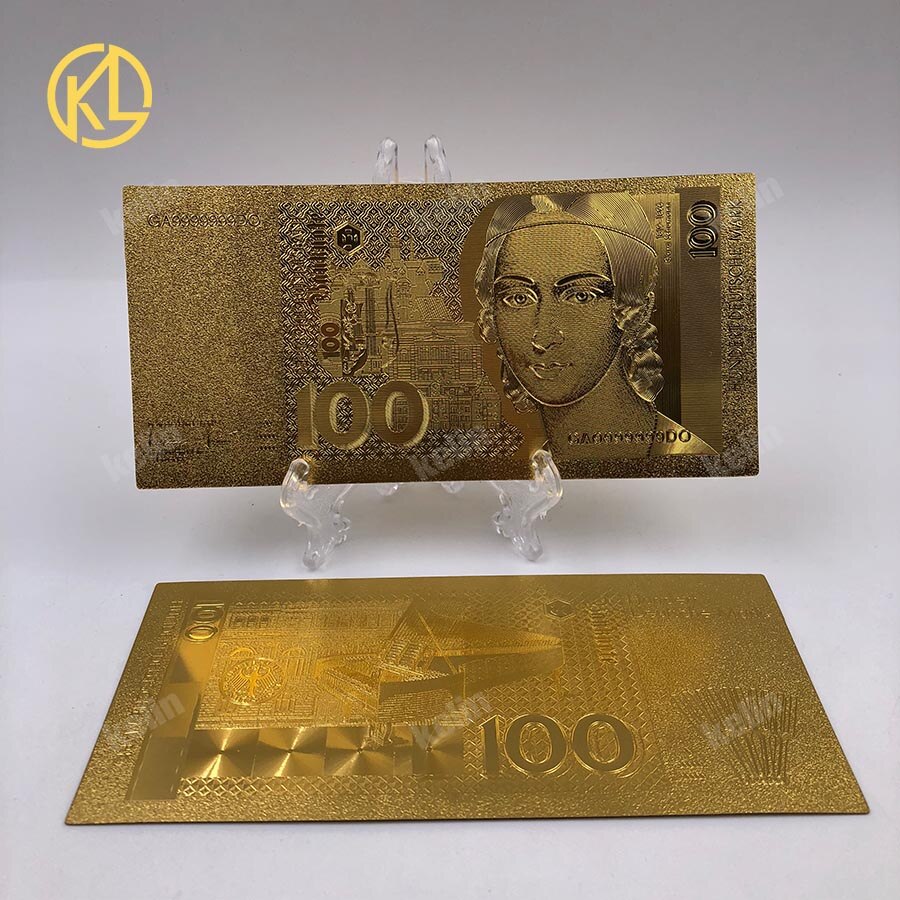 10pcs/lot Reproduction Crafts Germany Annette von Droste Hulshoff 20 Mark Gold Bank Note patriotic souvenir collection and: 100Mark-new