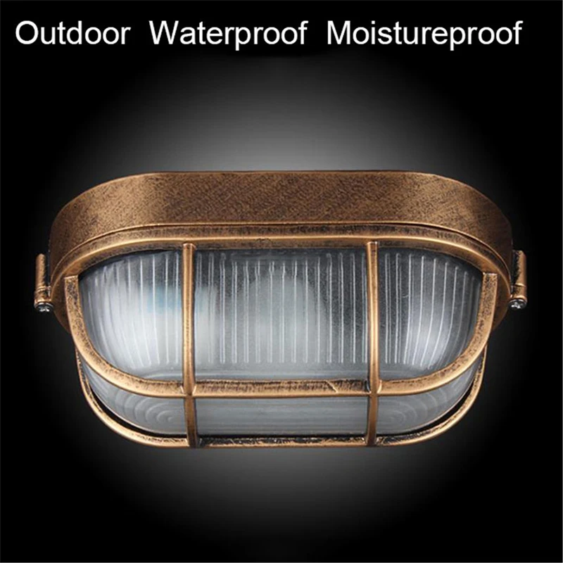 E27 Retro Vocht Explosieveilige Buitenwandlamp Vintage Waterdichte AC85-265V Plafondlamp Buitenmuur- en verandaverlichting