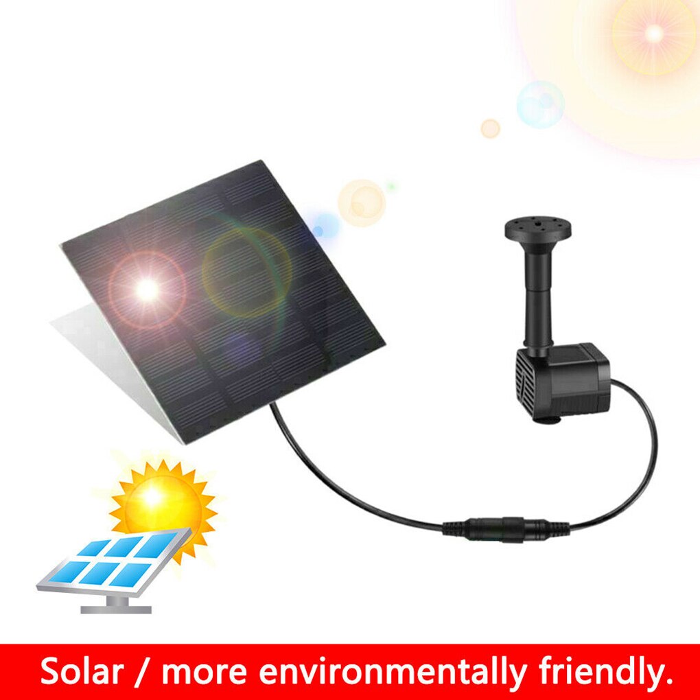 Solar Panel Powered Water Pump Garden Fountain Pump Solar Garden Fountains Lawn Pool Fish Pond Aquarium Fountain Courtyards Tool