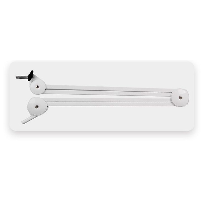 Microphone Stand Adjustable Suspension Boom Arm with Built-in Spring for Voice Recording White