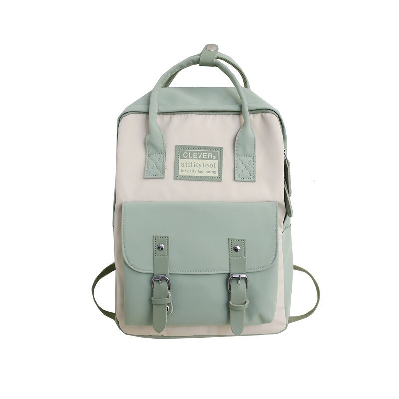 DIGERUI – sac à dos en Nylon pour femmes, couleur bonbon, sacs d'école imperméables pour adolescentes, sac à dos en Patchwork, Mochila: light green