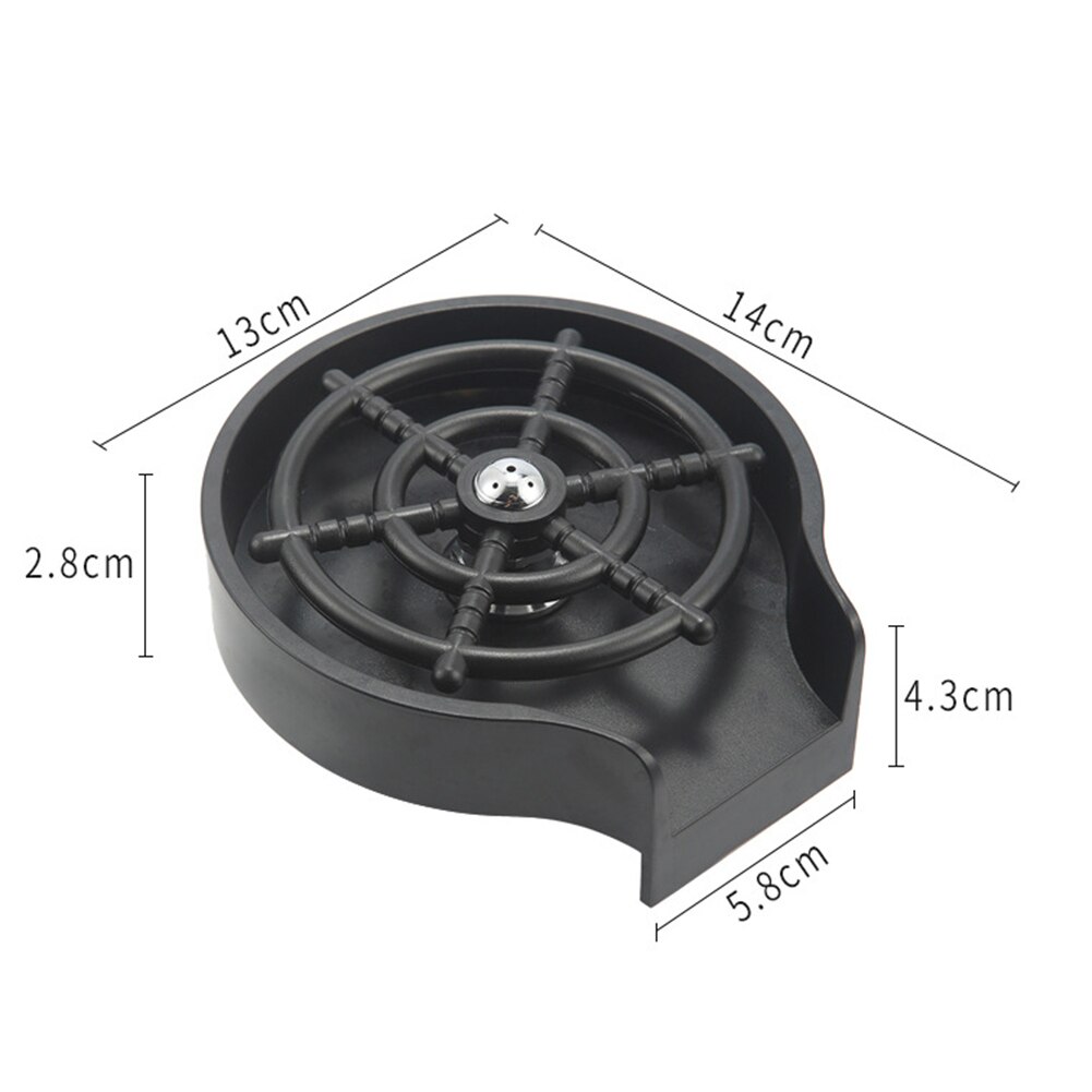 Faucet Glass Rinser Glass Washer Cup Washer Cleaner Glass Rinser Coffee Pitcher Automatic Cup Washer: black