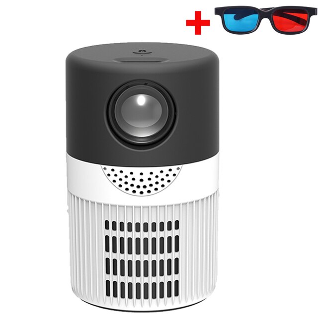 Licht Eenhoorn YG400 Mini Draagbare Projector Ondersteuning 1080P Video Proyector YG300 Upgrade Media Player Kerstcadeau Voor Kinderen: R7(White)