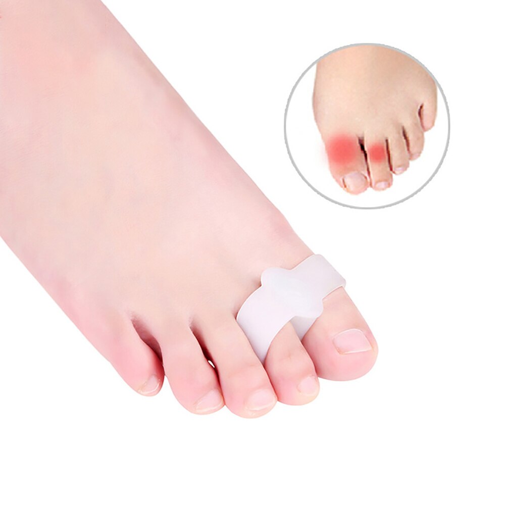 1 Paar Zachte Siliconen Teen Separator Hallux Valgus Corrector Duim Orthesen Bunion Straightener Toe Protector Massager Voetverzorging