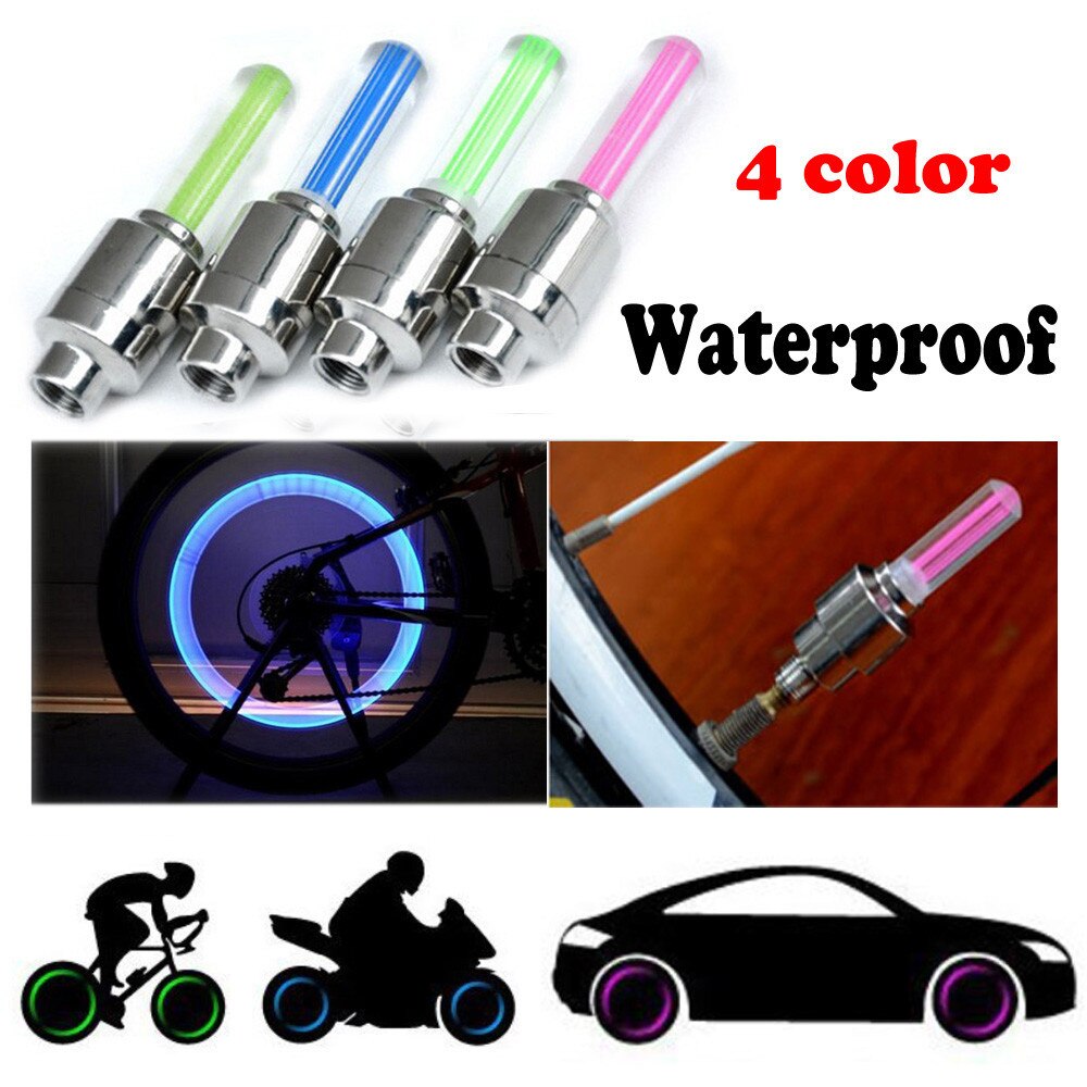 Lámpara de luz Led para bicicleta, tapa de neumático de rueda de coche y motocicleta, accesorios de buena , accesorios duraderos de para bicicleta, Uds.