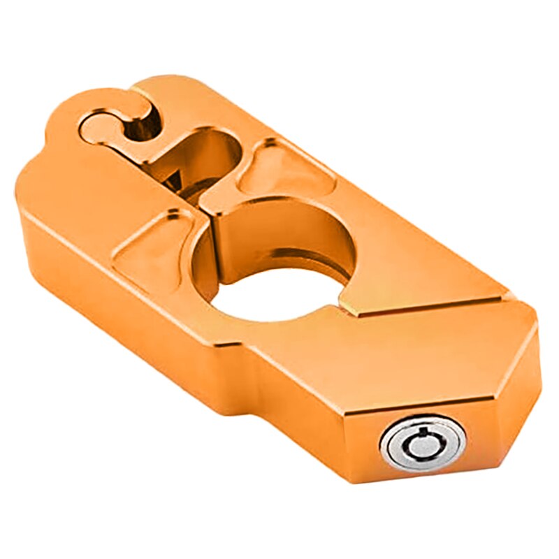Universal Motorcycle Lock CNC Motorcycle Handle Throttle Grip Security Lock Golden with 2 Keys