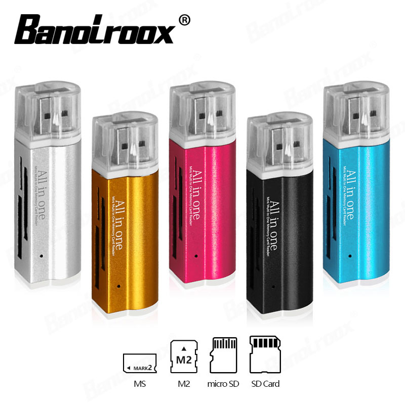 assurance Card Reader for Micro SD card TF M2 MMC MS PRO DUO usb SD Adapter 4 in 1 Micro USB 2.0 Memory Card Reader
