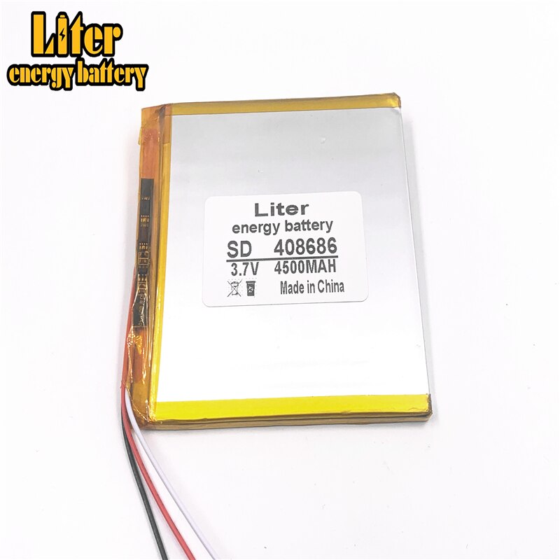 3 draht 3,7 V 4500 mAH 408686 408586 408585 Polymer lithium-ion/Li-Ion batterie für tablet pc Liter energie batterie