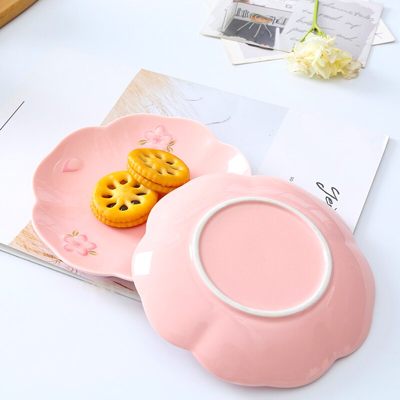 Ensemble de tasse à café rose fleur en porcelaine mignon plateau turc tasse à thé en céramique tasse à thé et soucoupe ensemble de 6 ensembles de café Xicara AC50BD