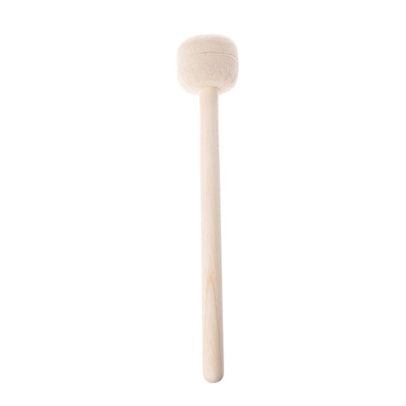 1pc paukenstokken, precussion drumstokken, zachte vilten kop, houten handvat