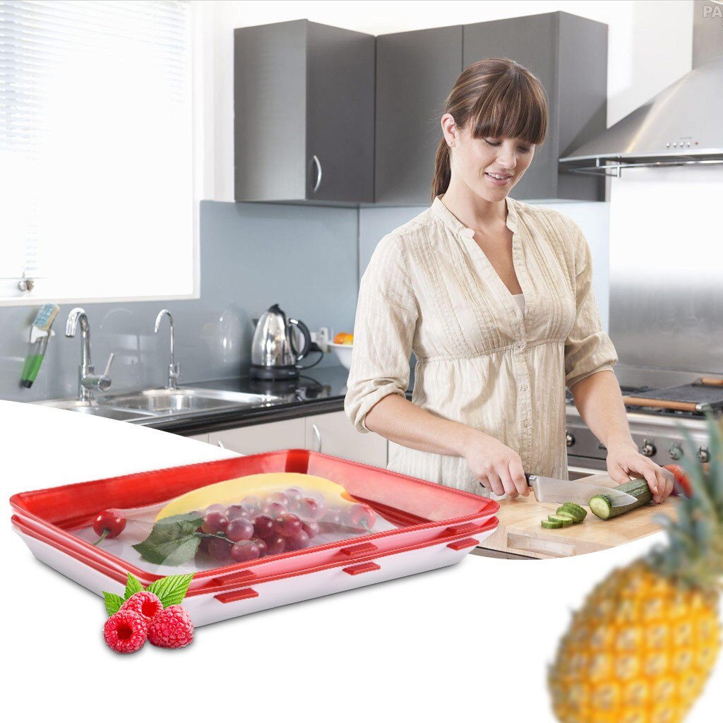 environmental protection PP Fresh tray Pollution Prevention Food Vacuum Preservation Tray 2 Colors #1981