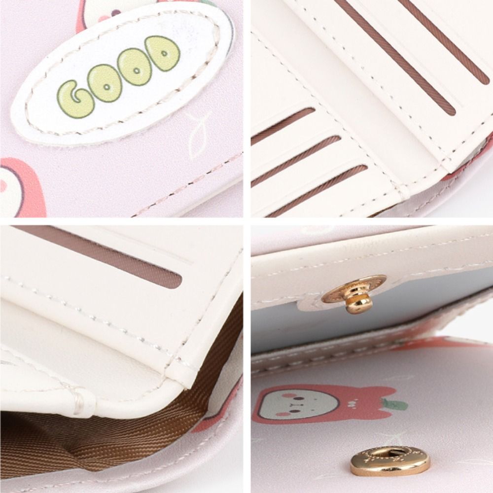 Kreative Bär Drei-fach Brieftasche Cartoon Koreanischen Stil Kurze Brieftasche PU Leder Karte Halter Frauen Geldbörse Student