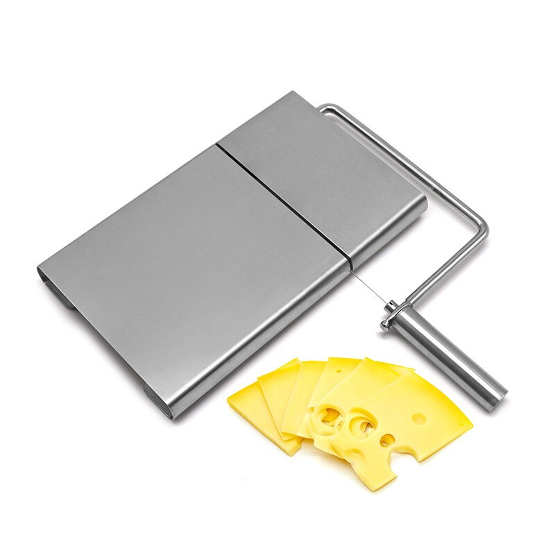 Coupe-fromage Guillotine En Acier Inox - Avec Socle Bois, Lame 15.8 Cm, Pour Saucisse, Pain, Légumes