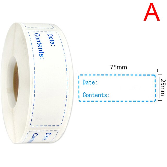 125pcs Freezer Food Label Self-Adhesive Date Label Food Storage Sticker Removable Refrigerator Label Waterproof Writable Sticker: 125pcs Blue