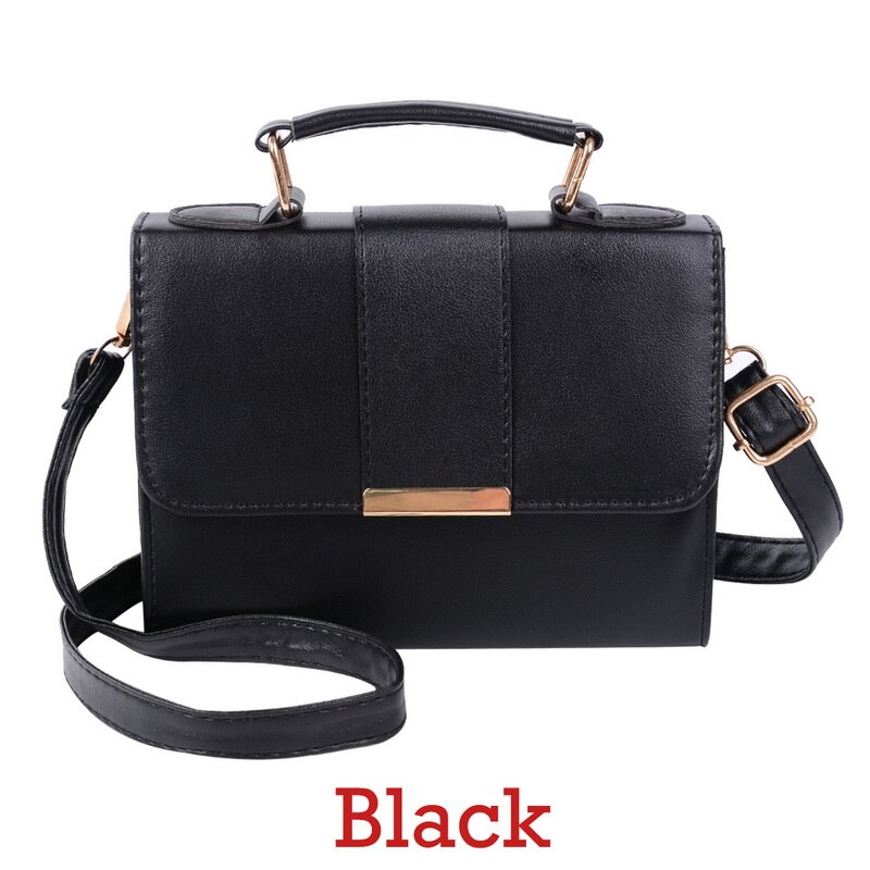 Mode Meisje Schoudertas Vrouwen Tas Lederen Crossbody Tassen Portemonnee Decoratieve Tas Dames Portemonnee Messenger: black