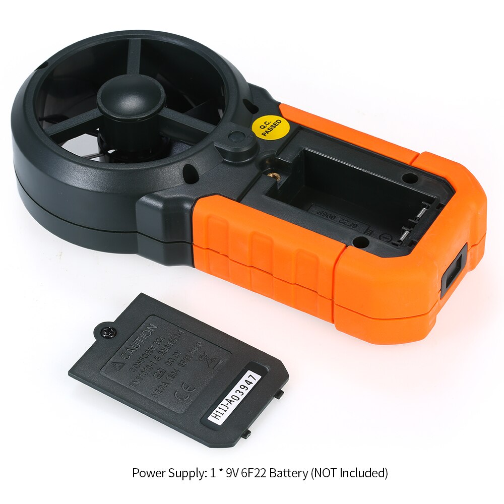 PEAKMETER Handheld Anemometer Portable Wind Speed Meter CFM Meter Wind Gauges Air Flow Thermometer with LCD Backlight