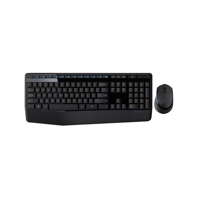 Logitech MK345 Wireless Keyboard Mouse Combos For PC Laptop Optical Ergonomic Mice Full Size Keyboard Combos Splash-Proof Office: Default Title