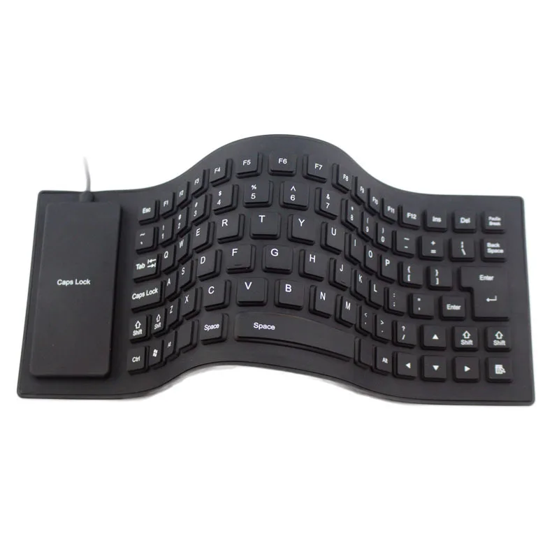 85-key Computer Keyboard Silicone Mute Soft Keyboard Portable Mini Laptop Pc Folding Waterproof Keyboard