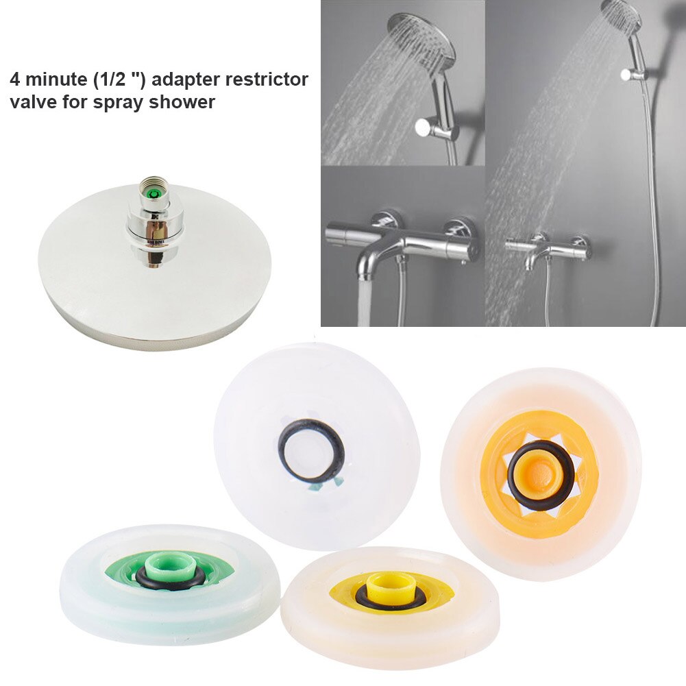 4PCS Shower Head Flow Control Valve Set Water Saver Device Flow Reducer Limiter Kitchen Bathroom Nozzle Tap