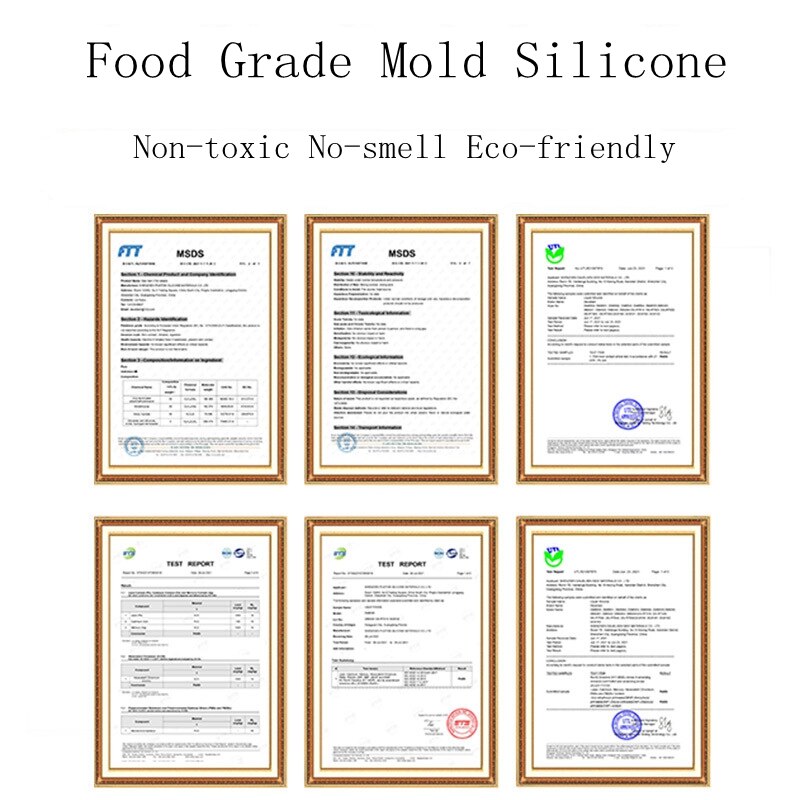 1KG Food Grade Silicone Mold Making Rubber DIY Mould A B Glue Fast Curing Semitransparent Liquid Silicone Resin Jewelry Tool