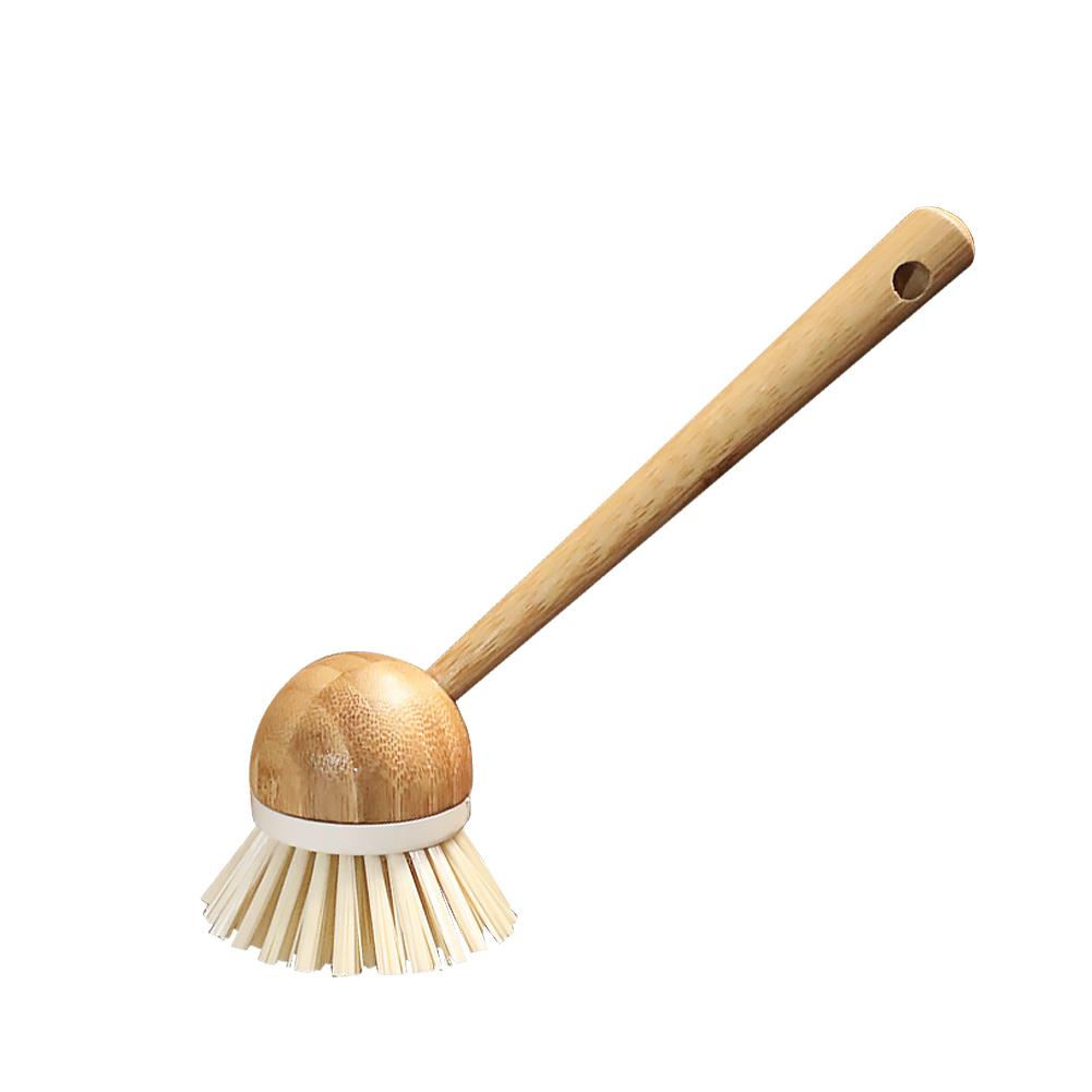 Cepillo de limpieza de madera, sartén con mango largo, cepillo para lavar platos, cuencos, cepillos de limpieza, accesorios de Herramientas de limpieza de cocina para el hogar: Type A