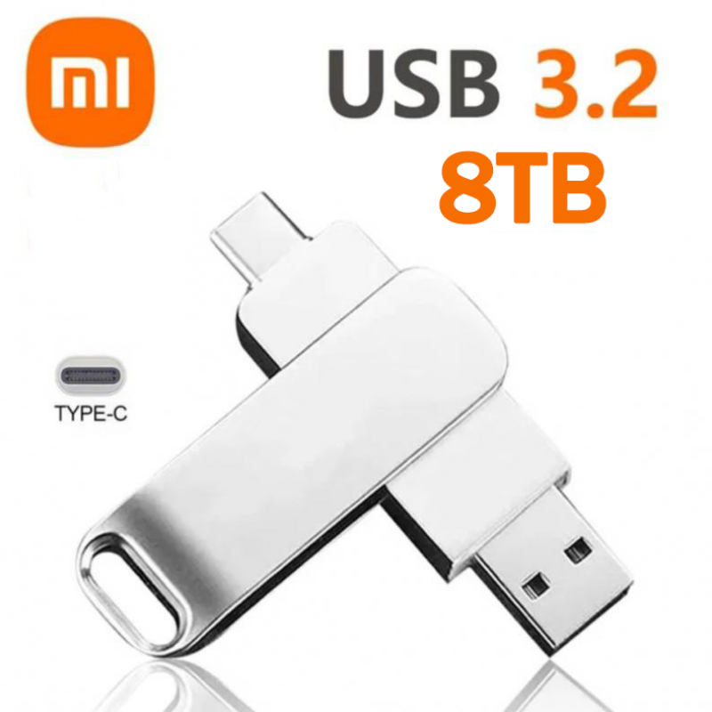 Xiaomi 16TB Flash Drive USB 3.2 Super High Speed Transfer Metal Mini U Disk Pen Drive Type C Memory Waterproof Disk SSD U Drive: Pomarańczowy