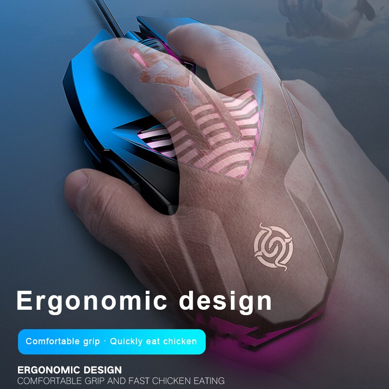 Q1 Concurrerende Gaming Muis Usb 6 Knop Macro Definition Metalen Muis Desktop Notebook Muis Laptop Notebook Kantoor Gaming Mouse