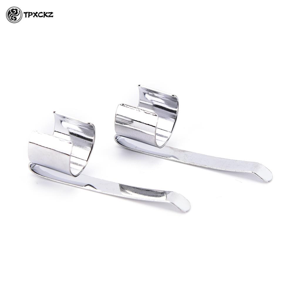 10pcs/lot Silver Stainless Steel Clamp Flashlight Clip Flashlight Mount Holder Pen Clip
