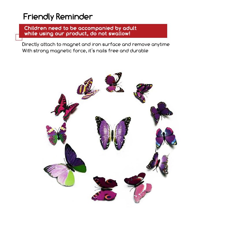 Butterfly 3D decorative sticker decorative fridge magnet