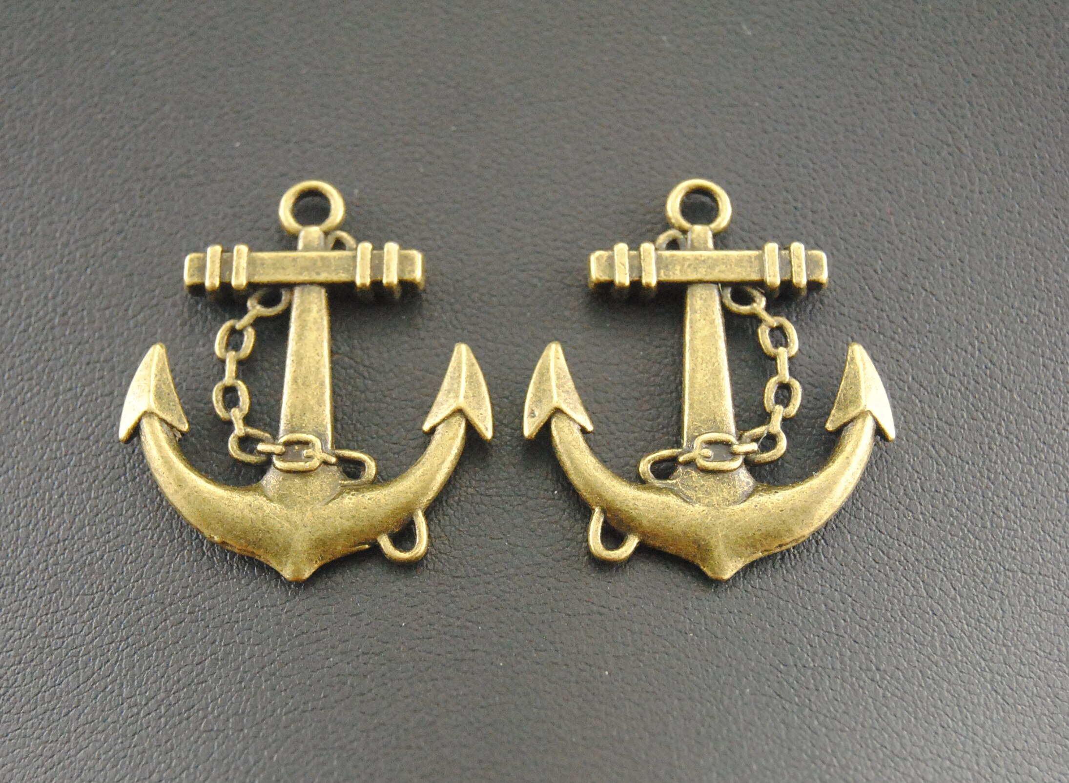 10pcs/lot 3 Colors Anchor Sea Charm Pendant Fit Bracelets Necklace DIY Metal Jewelry Making: antique bronze